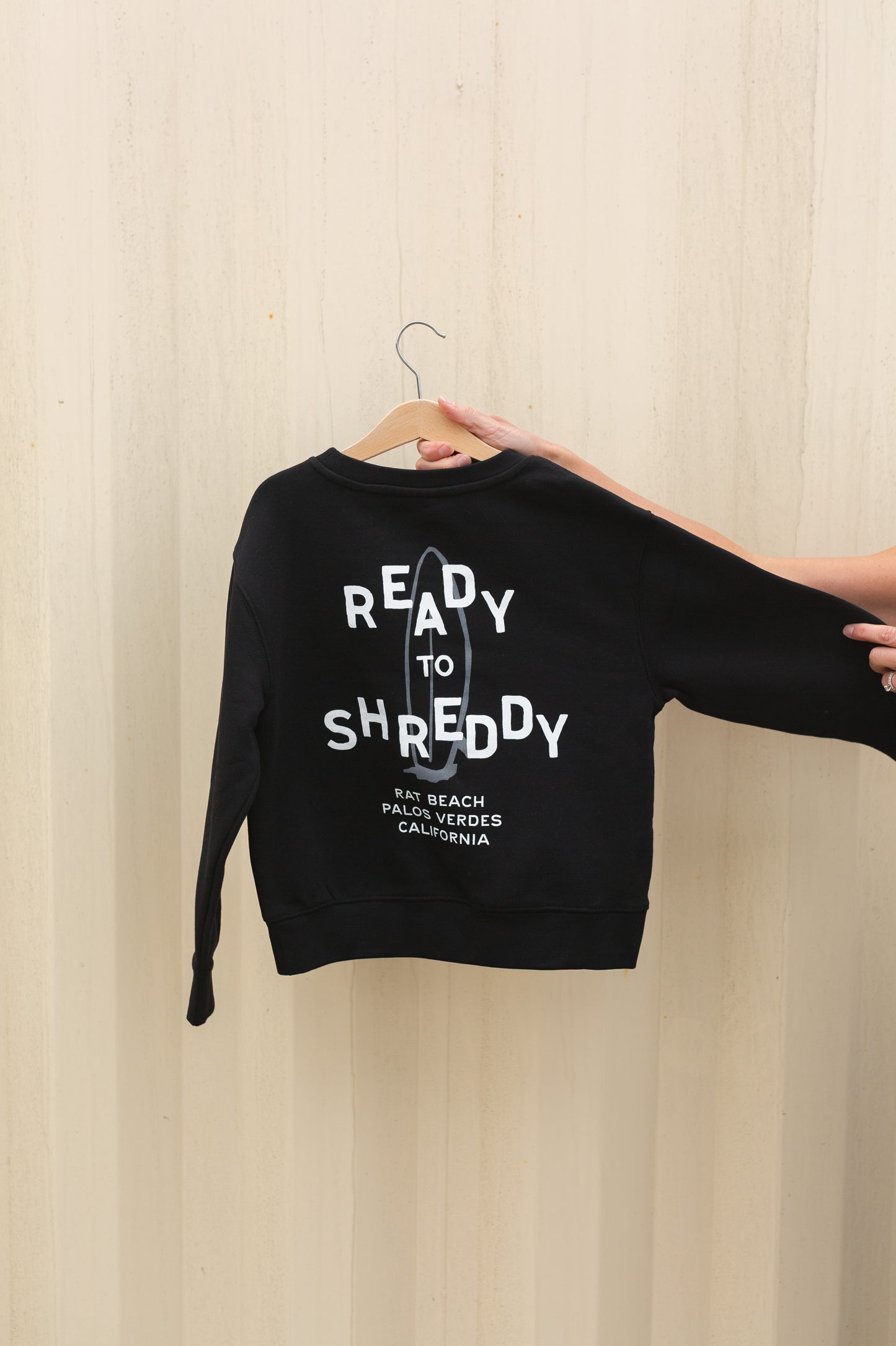 Kids Ready to Shreddy Sweatshirt in BLACK