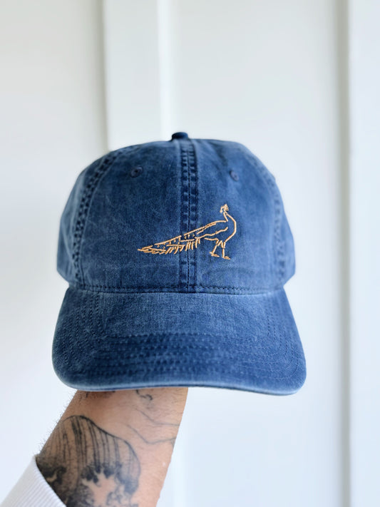 Denim Peacock Dad Hat